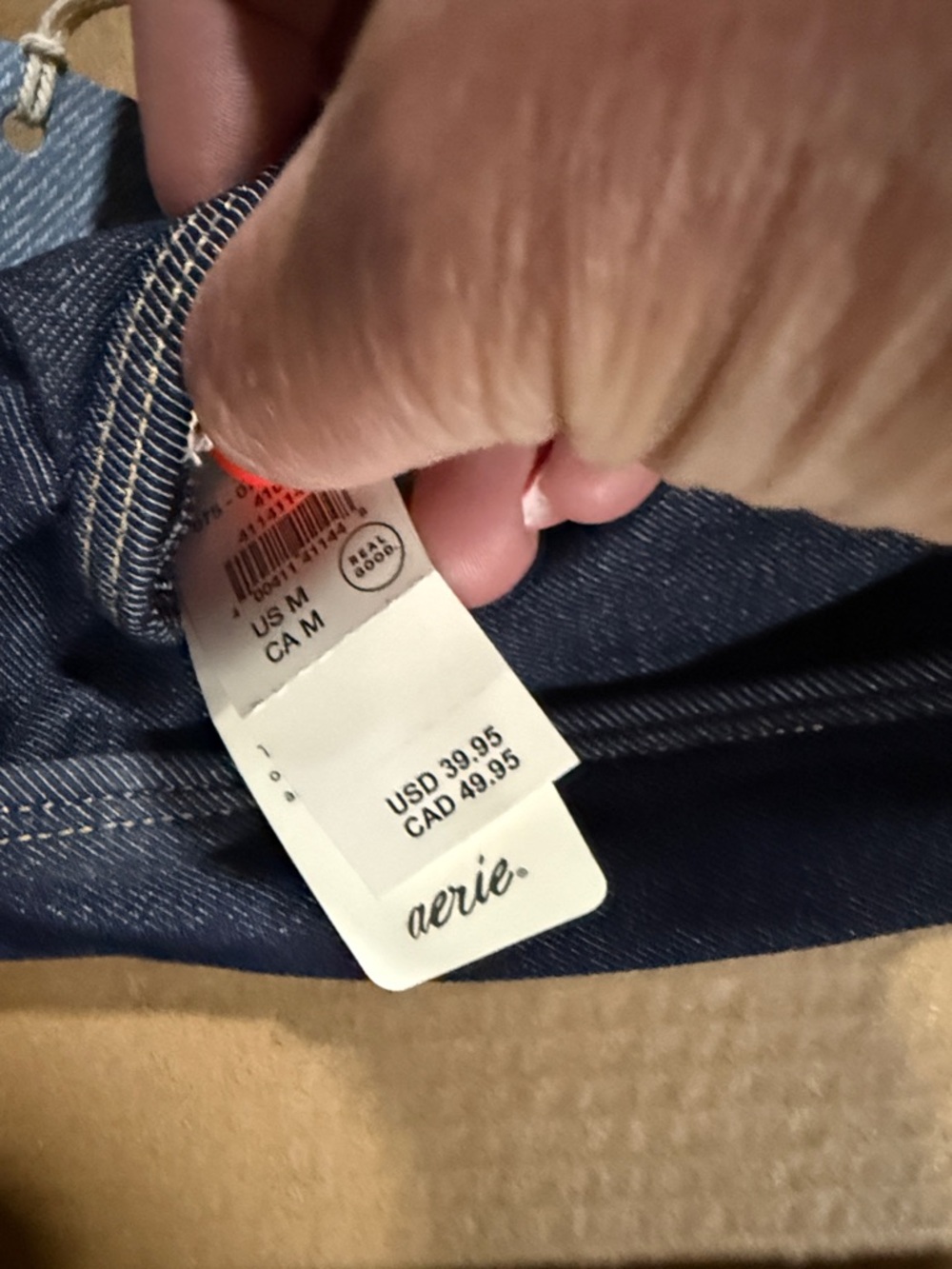 aerie Dark Navy Adjustable Strap Bralette - Picture 2 of 5